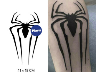 【Mars Tattoo】ใหม่ สติกเกอร์รอยสักชั่วคราว ลายแมงมุม กึ่งถาวร ติดทนนาน 2 สัปดาห์ D241