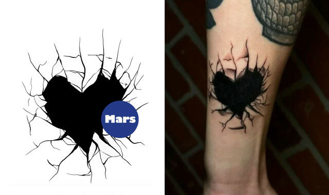 【Mars Tattoo】ใหม่ สติกเกอร์รอยสักชั่วคราว กึ่งถาวร 2 สัปดาห์ ติดทนนาน สีดํา สําหรับสักชั่วคราว X150