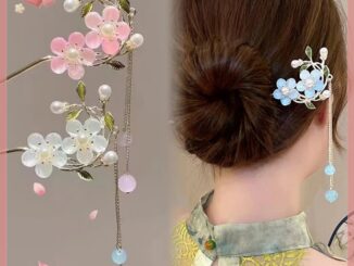 Purelove> เครื่องประดับ กิ๊บติดผม โลหะ ลายดอกไม้ สไตล์จีนวินเทจ แฟชั่นสําหรับผู้หญิง