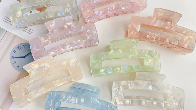 กิ๊บเปลือกหอย สไตส์หรูหรา ขนาด 10.5 cm สีสวยงาม(พร้อมส่งจากไทย)