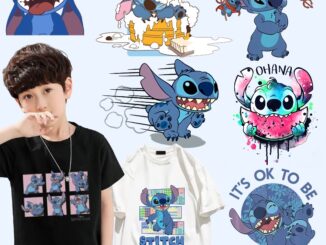 สติกเกอร์รีดร้อน ลาย Disney's Lilo&Stitch สําหรับตกแต่งเสื้อผ้า DIY