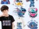 สติกเกอร์รีดร้อน ลาย Disney's Lilo&Stitch สําหรับตกแต่งเสื้อผ้า DIY