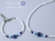 Evil eye  (ลูกปัดขาว) สร้อยคอ/สร้อยข้อมือ
