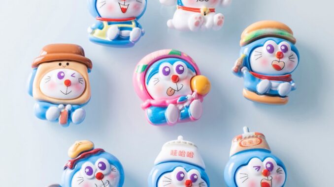 จี้เรซิ่น รูปการ์ตูนโดราเอมอน DIY 10 ชิ้น