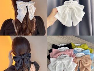 ร้ายไทย  NT   โบว์ติดผม แบบ 3 ชั้น สไตล์เกาหลี สำหรับผู้หญิง