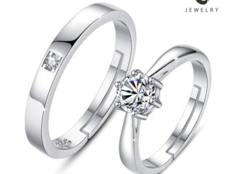 LS แหวนแพลตตินัมสำหรับคู่รัก สวย แหวนแฟชั่นลำลอง  r2388