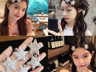 ในไทย❤️กิ๊บติดผมรูปดาวดาวห้าแฉกเลื่อมy2kเจ๋งสไตล์เกาหลีคุณภาพสูงหน้าม้าข้างคลิปสําหรับผู้หญิง