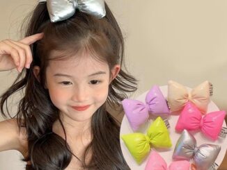 ยางรัดผม หนัง PU ประดับโบว์ ขนาดใหญ่