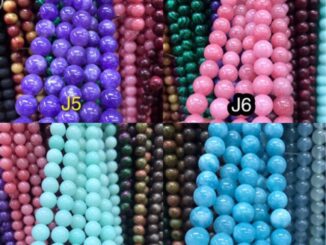 หินนำโชค หินแท้ คละสี 10มิล แพ็ค20เม็ด
