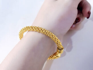 ชุบทอง 24k กำไล ดีไซน์ แฟชั่น สวยเท่ ลาย Twisted rope