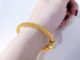 ชุบทอง 24k กำไล ดีไซน์ แฟชั่น สวยเท่ ลาย Twisted rope