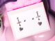 earika.earrings -  irish soul cross set เซ็ตต่างหูแป้นทับธีมหัวใจสีม่วง ก้านเงินแท้ เหมาะสำหรับคนแพ้ง่าย
