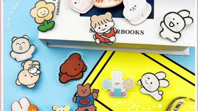 Tonfashion เข็มกลัดการ์ตูนกระต่ายน่ารัก จี้เข็มกลัดอะคริลิค