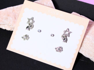earika.earrings - super star set เซ็ตต่างหูแป้นทับธีมหัวใจดวงดาว ก้านเงินแท้ เหมาะสำหรับคนแพ้ง่าย