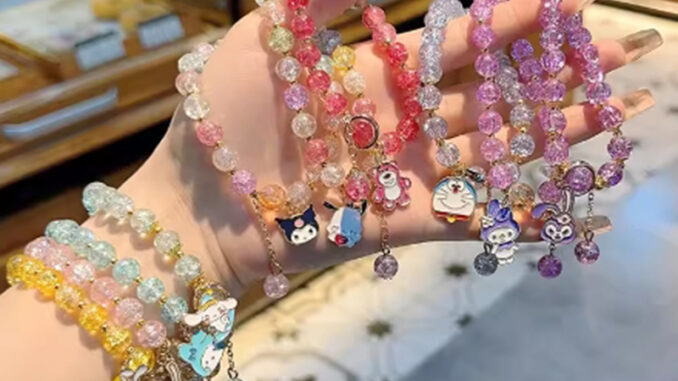 COD-ในไทย สร้อยข้อมือ ประดับลูกปัด Sanrioลายการ์ตูน รูปดอกทานตะวัน เครื่องประดับแฟชั่น สำหรับผู้หญิง เหมาะกับของขวัญ-Kri