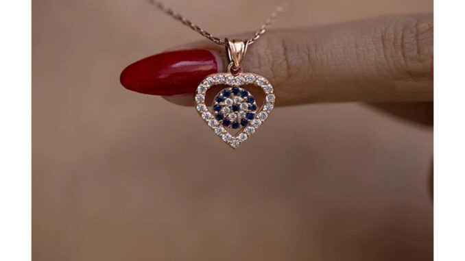 สร้อยคอ Silver Evil Eye    Nazar ของแท้จากตุรกี สี Rose Gold