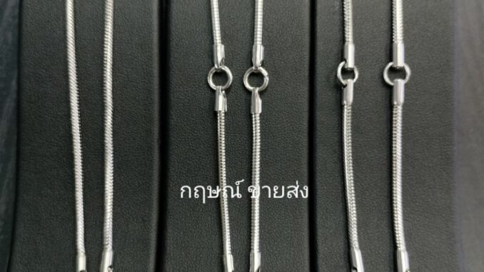 สร้อยคอสแตนเลสแท้ ลายกระดูกงู 1-5 ห่วง ขนาด 2.5 มิล