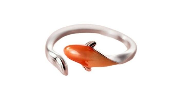 Redsun2 แหวนแฟชั่น รูปปลาคราฟ ปรับได้ สีสันสดใส