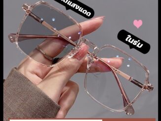 แว่นกรองแสง  เลนส์ออโตเมติก ออกแดดเปลี่ยนสี UV400 แว่นกรองแสง ผญ เลนส์ออโต้+กรองแสงสีฟ้า แฟชั่น ออฟตัส วผู้หญิง