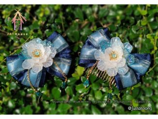 [Handmade] Character Ribbon Charm Hairclip - Genshin Impact