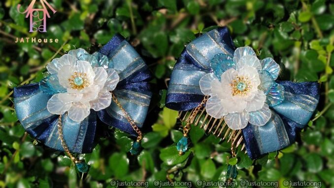 [Handmade] Character Ribbon Charm Hairclip - Genshin Impact