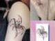 สติกเกอร์รอยสักชั่วคราว ลายแมงมุม สีชมพู กันน้ํา ติดทนนาน 7 วัน