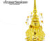 [ส่งด่วน - งานไทยแท้] รัดเกล้ายอด เกี้ยวยอด สีทองล้วนพลอยนพเกล้า
