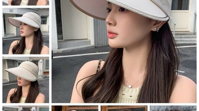 Yunhi หมวกปีกกว้าง ป้องกันรังสียูวี พับได้ แบบพกพา สําหรับชายหาด Yunhi หมวกปีกกว้าง ป้องกันรังสียูวี พับได้ แบบพกพา สําหรับชายหาด