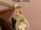 Lovito สร้อยคอผู้หญิง โลหะ 18K จี้แต่งลาย พลอยเทียม สีเรียบ สไตล์ลำลอง LCS06381