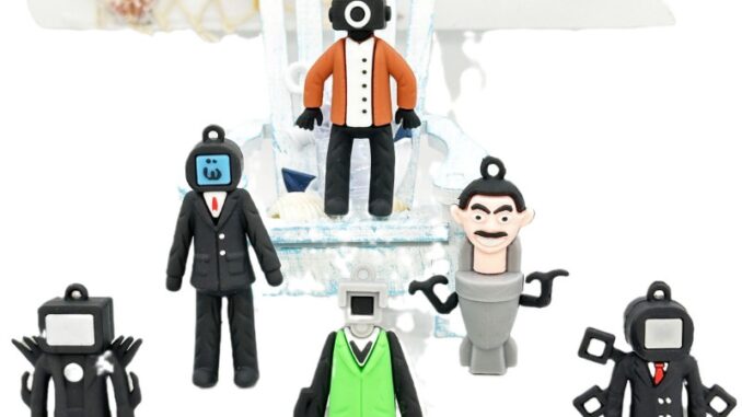 พวงกุญแจ PVC จี้รูปอนิเมะ Skibidi Dop ตลก เครื่องประดับ สําหรับผู้ชาย และผู้หญิง