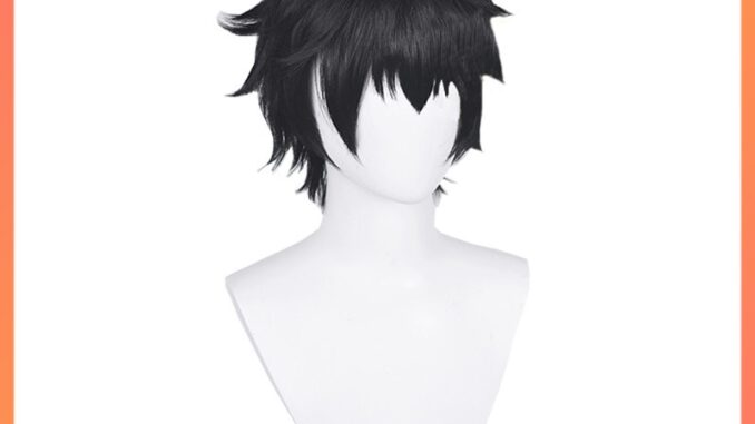 วิกผมสั้น สีดำ เหามะกับขนาดหัว50-60CM สำหรับstar rail cosplay