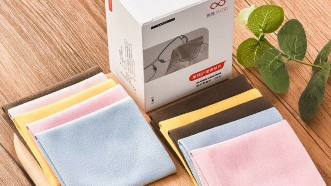 Melodygoods1 ผ้าไมโครไฟเบอร์ทําความสะอาดเลนส์แว่นตา หนังนิ่ม หลากสี 5 10 ชิ้น