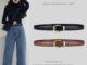 Classic belt เข็มขัดหนังอะไหล่ทอง (เริ่มเจาะรูตั้งแต่เอว 22)