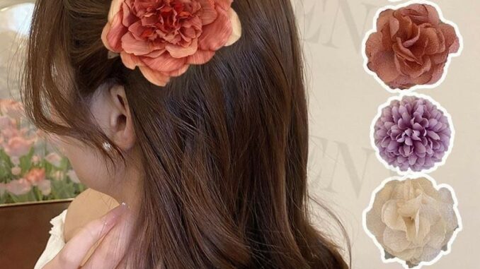 กิ๊บติดผมหน้าม้า ลายดอกไม้ เครื่องประดับแฟชั่น สําหรับผู้หญิง