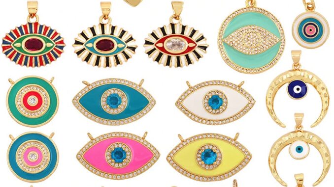 New Style Star Moon  Colourful Amulet Turkish Lucky Evil Eye Charm Pendant