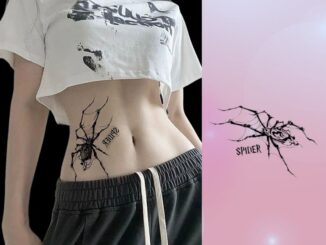 สติกเกอร์รอยสักชั่วคราว รูปแมงมุม กันน้ํา ติดทนนาน 15 วัน