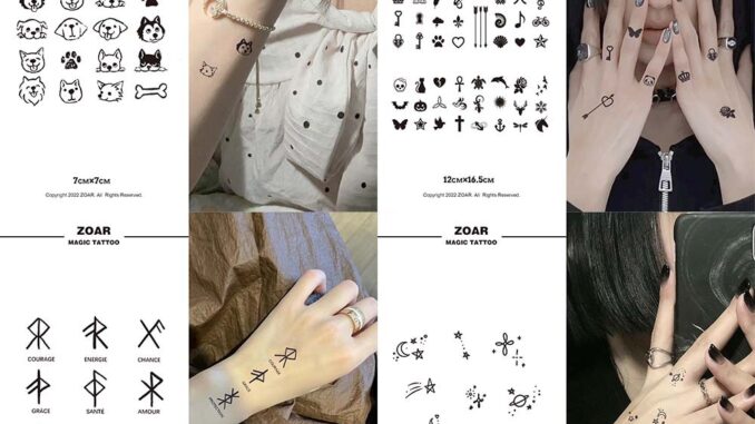 ZOAR พร้อมส่ง A039 Magic tattoo สติ๊กเกอร์รอยสักสมุนไพร กันน้ำ กันรอย ยาวนาน กึ่งถาวร แสดงสี เหมือนจริง