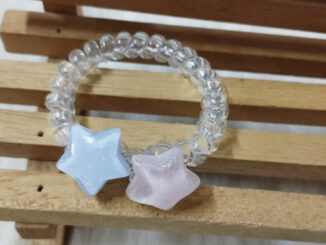 ยางมัดผม แบบเกลียว สายโทรศัพท์ ดาว / ของใหม่ค่ะ