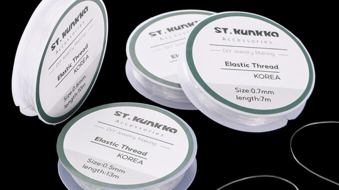 St.kunkka ด้ายคริสตัลใส 0.5-1.0 มม. นําเข้าจากเกาหลี สําหรับทําเครื่องประดับ สร้อยข้อมือ สร้อยคอ DIY 1 ม้วน