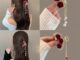 กิ๊บติดผม ประดับพู่ ลายดอกไม้ สีแดง ขนาดเล็ก สไตล์เกาหลี สําหรับผู้หญิง