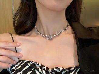 สร้อยคอโซ่ จี้วงกลม สไตล์เกาหลี ฮิปฮอป แฟชั่นสําหรับผู้หญิง