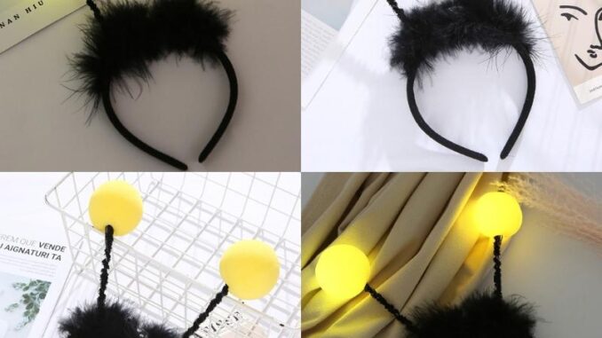 Ch*【พร้อมส่ง】ที่คาดผมผึ้งน่ารัก เสาอากาศเรืองแสง สําหรับ Pedlars Headwear Halloween-party Ch*【พร้อมส่ง】ที่คาดผมผึ้งน่ารัก เสาอากาศเรืองแสง สําหรับ Pedlars Headwear Halloween-party