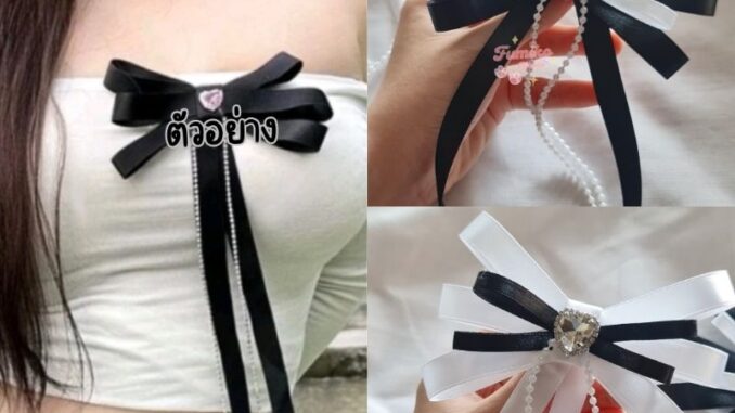 โบว์ติดเสื้อสครอปท็อป เล็กๆน่ารักๆ✨️เปลี่ยนสีทักแชท โบว์ติดเสื้อสครอปท็อป เล็กๆน่ารักๆ✨️เปลี่ยนสีทักแชท