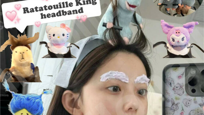 ที่คาดผม Ratatouille ที่คาดผมตุ๊กตาผ้าพลัฌที่คาดผมปีกกว้างฝรั่งเศสที่คาดผมปีกกว้างตลกและน่ารักการ์ตูนสาวที่คาดผมของขวัญวันเกิดสาวเครื่องประดับผม