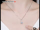 PN079 สร้อยเงินจี้เพชรหรูพรีเมี่ยม (พร้อมแพคเกจครบเซท) ใส่โดนน้ำได้ไม่ลอกไม่ดำ สินค้าพร้อมส่ง