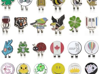 Golf Ball Marker Golf Hat Clip Magnetic Alloy Marker Golf Accessories Tiger One Putter Flog Glass Lucky Clover Gift For Golfers LXRT