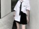 Xixi เนคไท มีซิป สีดํา ปรับได้ สําหรับผู้หญิง และผู้ชาย