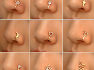 เครื่องประดับ ต่างหู แบบคลิปหนีบ รูปตัวยู รูปตัวยู หัวใจ ดอกไม้ เรียบง่าย สไตล์เรโทร ของขวัญ สําหรับร่างกาย จมูก 1 ชิ้น
