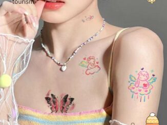 Cactu สติกเกอร์รอยสักชั่วคราว ลายผีเสื้อน่ารัก ติดทนนาน สําหรับผู้หญิง