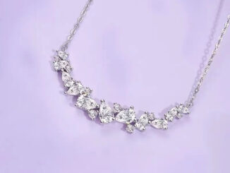 EROS『Wisteria』 สร้อยคอดอกไม้วิสทีเรีย โซ่กระดูกไหปลาร้า มีสไตล์และไม่เหมือนใคร แวววาว ผู้หญิง สร้อยคอเค้นคอ